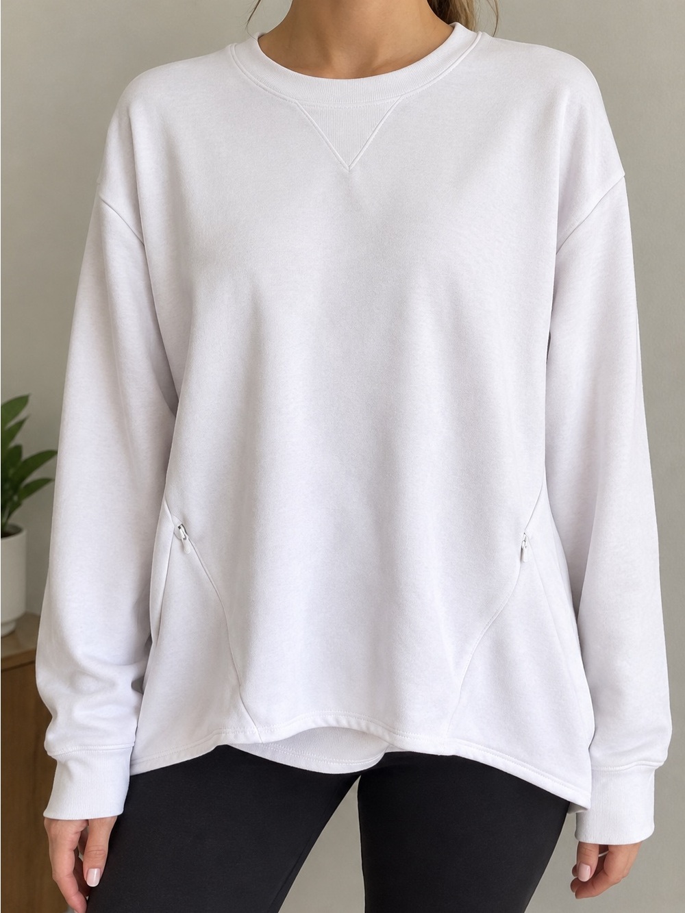 Women’s white Nike crewneck